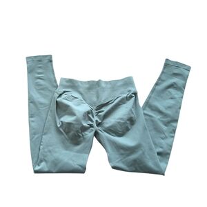 Seafoam Green Scrunch Bootie Athletic Leggings Medium NWOT